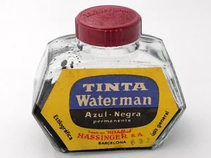 ANCIEN FLACON - BOUTEILLE D'ENCRE - TINTA WATERMAN HASSINGER S.A BARCELONE - Bild 1 von 6