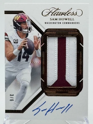 2023 Flawless Sam Howell BRONZE /6 FOTL 2-Color Patch AUTO - Color Match - Image 1 of 2