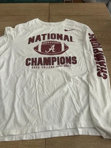 ALABAMA CRIMSON TIDE 2020 NATIONAL CHAMPIONS CHAMPS LONG SLEEVE T SHIRT XL RARE - Picture 1 of 4