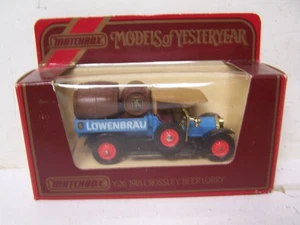 Matchbox Y-26 1918 Crossley Lowenbrau mit Fässern MOY MIB - Bild 1 von 2