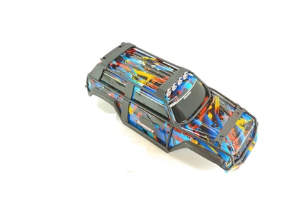 NEW: Traxxas 1/16 Summit Rock N' Roll Multicolored Crawler Body w/ Cage & Lights - Image 1 of 4