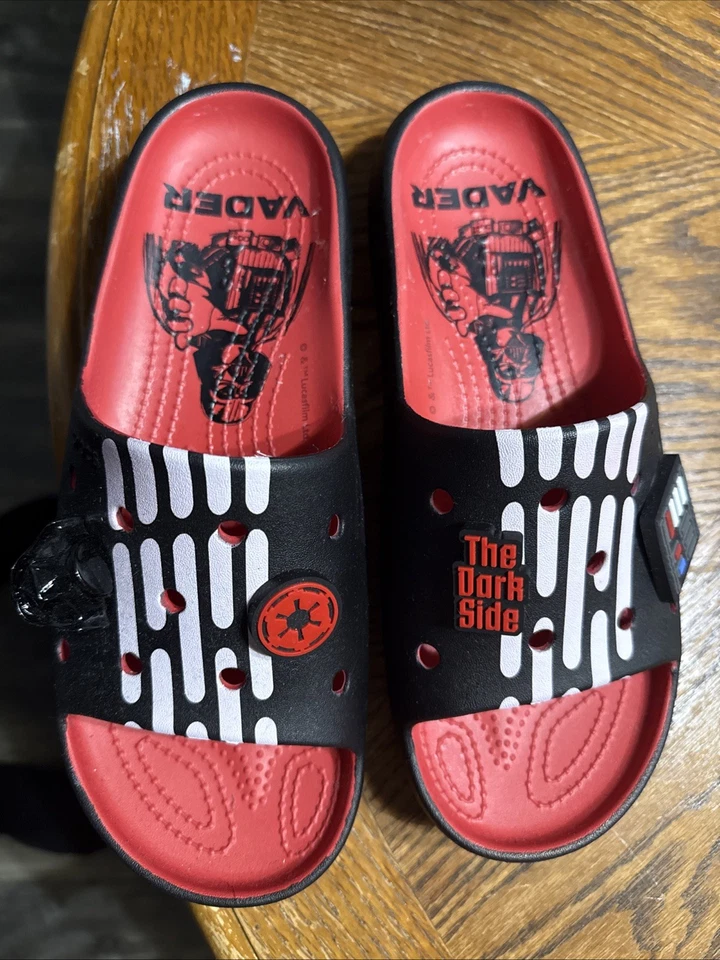 CROCS SANDALS DARTH VADER SLIDE V2 Men 8 / Women 10 STAR WARS Rarely Worn - Image 1 of 4