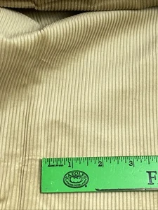 Vintage Wide Wale Corduroy Fabric Material Tan Beige 45” x 3.5 yds - Picture 1 of 10