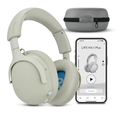 MEDION LIFE HX1 Plus Over Ear Kopfhörer Bluetooth ANC Wireless monochrome - Bild 1 von 4