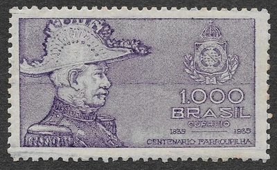 MMK Philately: Brazil Scott #410 MH 1000 Reis Light Violet Duke of Caxias SCV $5 - Image 1 of 2