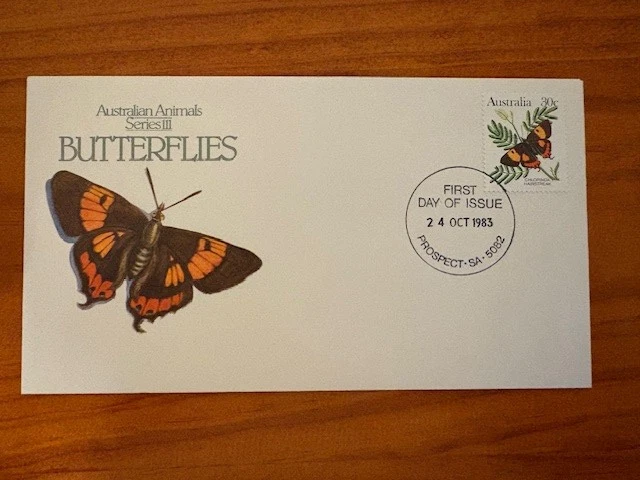 AUSTRALIA  FIRST DAY COVER  " BUTTERFLIES "  SERIES 111 1983 - image 1 of 1