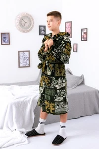 Soft Velsoft Robe (Boys) – Hooded Design & Warm Fabric, Winter, Nosi svoe 63... - Picture 1 of 5