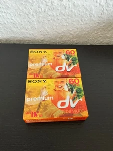 2 SONY Mini DV Premium- SP:60min/LP:90 Video Kassetten - NEU/OVP -eingeschweißt - Bild 1 von 2