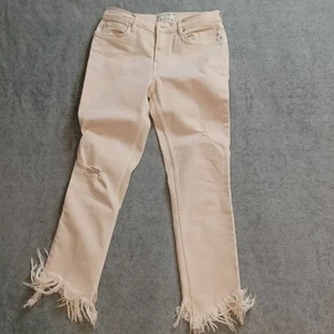 Free People We The Free Jeans Womens 28 Great Heights Frayed Skinny Light Pink - Picture 1 of 5
