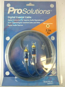 PRO SOLUTIONS 1M 3.3FT DIGITAL COAXIAL CABLE PSG-DC *NEW* RCA CONNECTION - Picture 1 of 2
