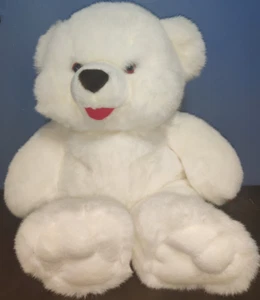 Vintage JC Penney weißer Teddybär groß 23 Zoll Holiday Collection, Weihnachten - Bild 1 von 3