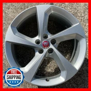 JAGUAR F-PACE 2017-2020 OEM Factory Wheel 19" Rim Silver 59969 w/ Cap #A - Picture 1 of 5