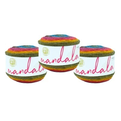 (3 Pack) Lion Brand Yarn 525-204AW Mandala Yarn, Chimera