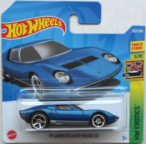 Hot Wheels 1971 Lamborghini Miura SV blaumetallic Neu/OVP HW Sportwagen Auto ´71 - Imagen 1 de 5