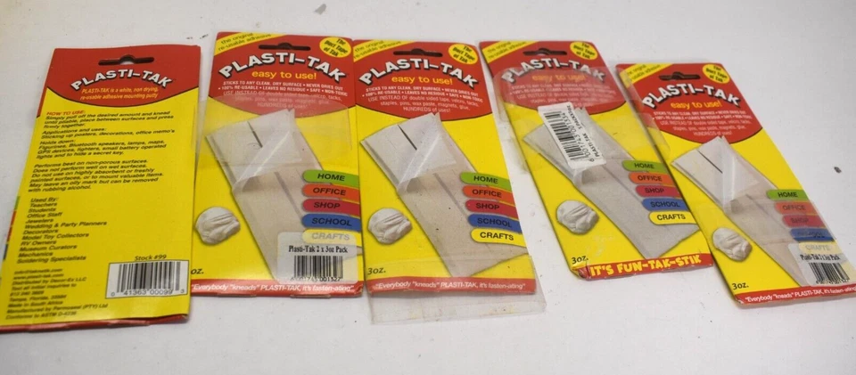 Plasti-tak Putty 3oz Very Adhesive Non Drying Always Reuseable