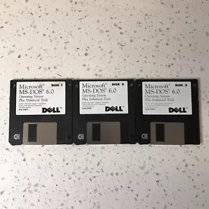 3 Disc Set for Microsoft MS-DOS 6 Operating System + Enhanced Tools 3.5" - Picture 1 of 5