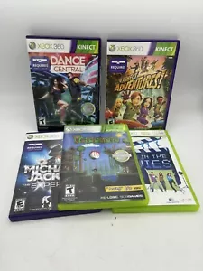 Lote de 5 juegos Xbox 360 Dance Central Terraria Michael Jackson Kinect Adventures - Imagen 1 de 3