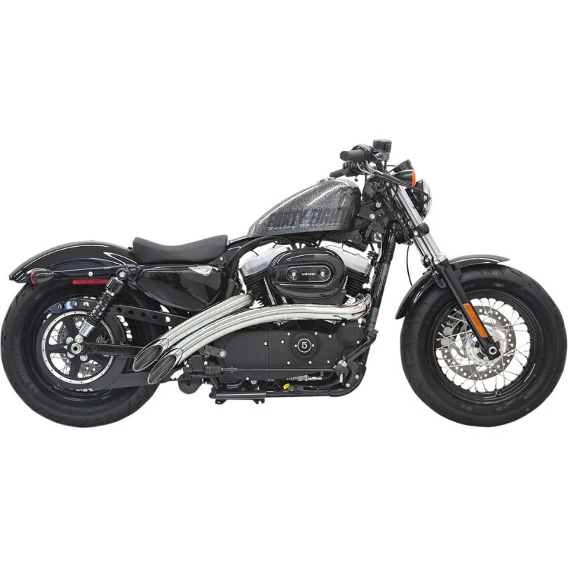 Barredora radial cromada Bassani escape 2:2 con protectores térmicos Harley Sportster 14-21 Foto 1 de 1