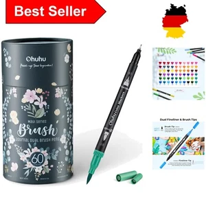 Ohuhu Dual Brush Pen Set, 60 Filzstifte Doppelseitig Pinselstifte Aquarell Marke - Bild 1 von 11