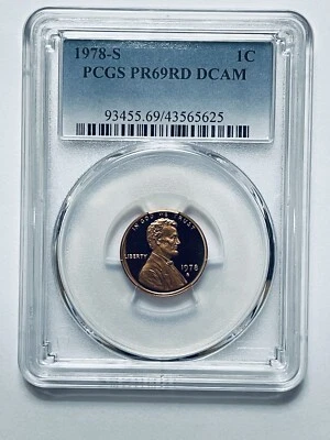 1978-S Lincoln Memorial Reverse Cent PCGS PR69RD DCAM - Image 1 of 4