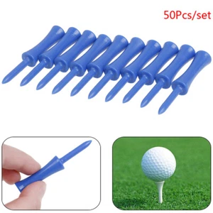 50Pcs/set Plastic Step Down Golf Tees Height Control Blue 2.68 inc_z8 - Picture 1 of 10