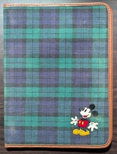 Mickey Mouse Binder, Blue and Green Plaid - Picture 1 of 3