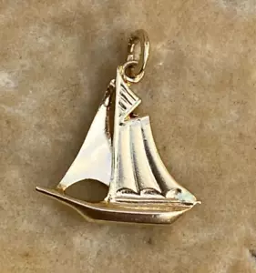 Vintage Swedish 18K Sailboat Charm - Picture 1 of 3