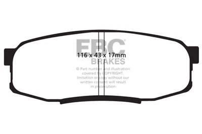 EBC 08+ Lexus LX570 5.7 Extra Duty Rear Brake Pads - Image 1 of 4