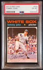 1971 O-Pee-Chee #520 Tommy John Chicago White Sox PSA 6 EX-MINT LOW POP!