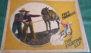 "The Fighting Sap" Fred Thomson Wilfred Lucas 1924 Lobby Card Very Good  11x14"