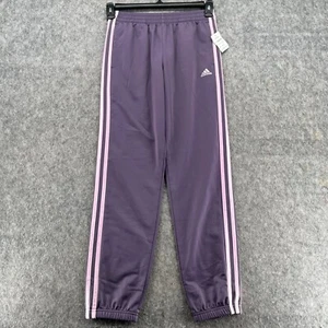 Adidas Pants Girls Size XL Youth Purple Flare Leg Stripes - Picture 1 of 13