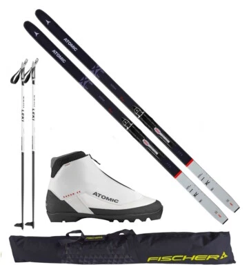 Atomic Langlaufski-Set Savor XC Grip- Ski+Bindung+Schuhe women+ Stöcke + Skisack