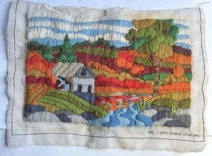 The Creative Circle 1510 Finished Old Mill 10” X 15” Needlepoint - Picture 1 of 3