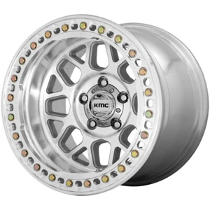 (1) 17x8.5 +0 KMC KM235 Grenade Crawl Beadlock 6x5.5 Machined Wheel - Picture 1 of 3