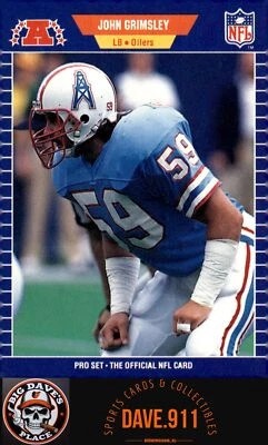 1989 Pro Set #144 John Grimsley - Image 1 of 2