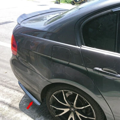 Matte Black Fit For BMW E90 323i 335i Sedan Rear Side Splitter Spoiler 2006-2011 Foto 1 de 4