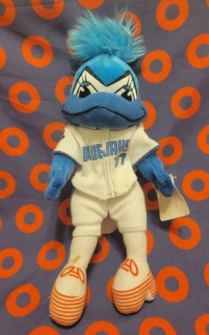 RARE 2001 Toronto Blue Jays Plush Mascot Figure "Diamond" 11" Tall with Tag Cover