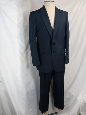 Vintage Mens Pinstripe Suit 2 Piece 42R Jacket 40x27 Pants The Town Squire Suit - Image 1 of 4