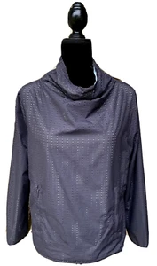 Fabletics Liora Activewear Top Size S Marsh Gray Blue Style JV1723021 Cowl Neck - Picture 1 of 12