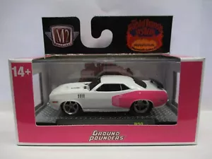 2025 M2 MACHINES GROUND POUNDERS 1971 PLYMOUTH CUDA 440 WHITE R29 - Picture 1 of 1