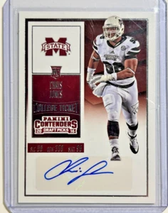 Chris Jones AUTO~RC Contenders Draft Picks 2016 Rookie Autograph SP Chiefs #238 - Picture 1 of 2