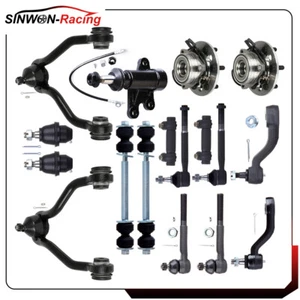 17Pcs For Chevy K1500 Tahoe Front Upper Control Arm Wheel Hub Bearing Suspension - Picture 1 of 24
