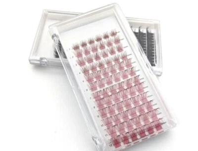 Reusable False Eyelashes Cluster Makeup Dress Ombré Lash Glamorous Red Brown - Image 1 of 2