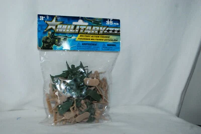 Conjunto de 35 figuras de acción militares niños plástico 2 pulgadas ejército hombres verde tostado Foto 1 de 4