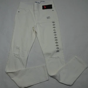 Old Navy Size 4 Rockstar Super Skinny Jeggings Mid Rise Distressed Jeans NEW - Picture 1 of 11