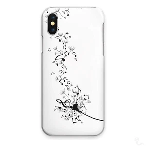 FLOWER PHONE CASE DANDELION MUSIC NOTES HARD COVER FOR APPLE SAMSUNG HUAWEI - Picture 1 of 5