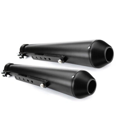 2PCS Fits For Harley Reverse Cone Megaphone Exhaust Pipe Motorcycle Mufflers - Image 1 of 4