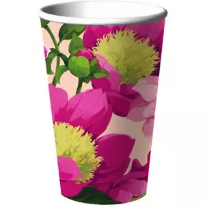 Spring Peonies Pink Peony Flower Floral Garden Party 16 oz. Paper Cups - Picture 1 of 1