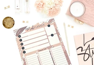 Meal Planner Notepad - Tear Off Notepad - 8.5 x 5.5 in. - Bild 1 von 3
