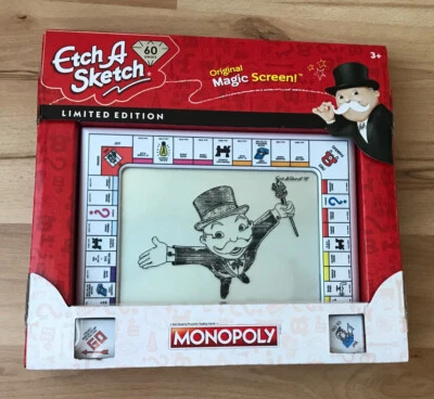 ETCH A SKETCH 60th Anniversary Monopoly LIMITED EDITION New Box Toy Draw Shake - Image 1 of 4
